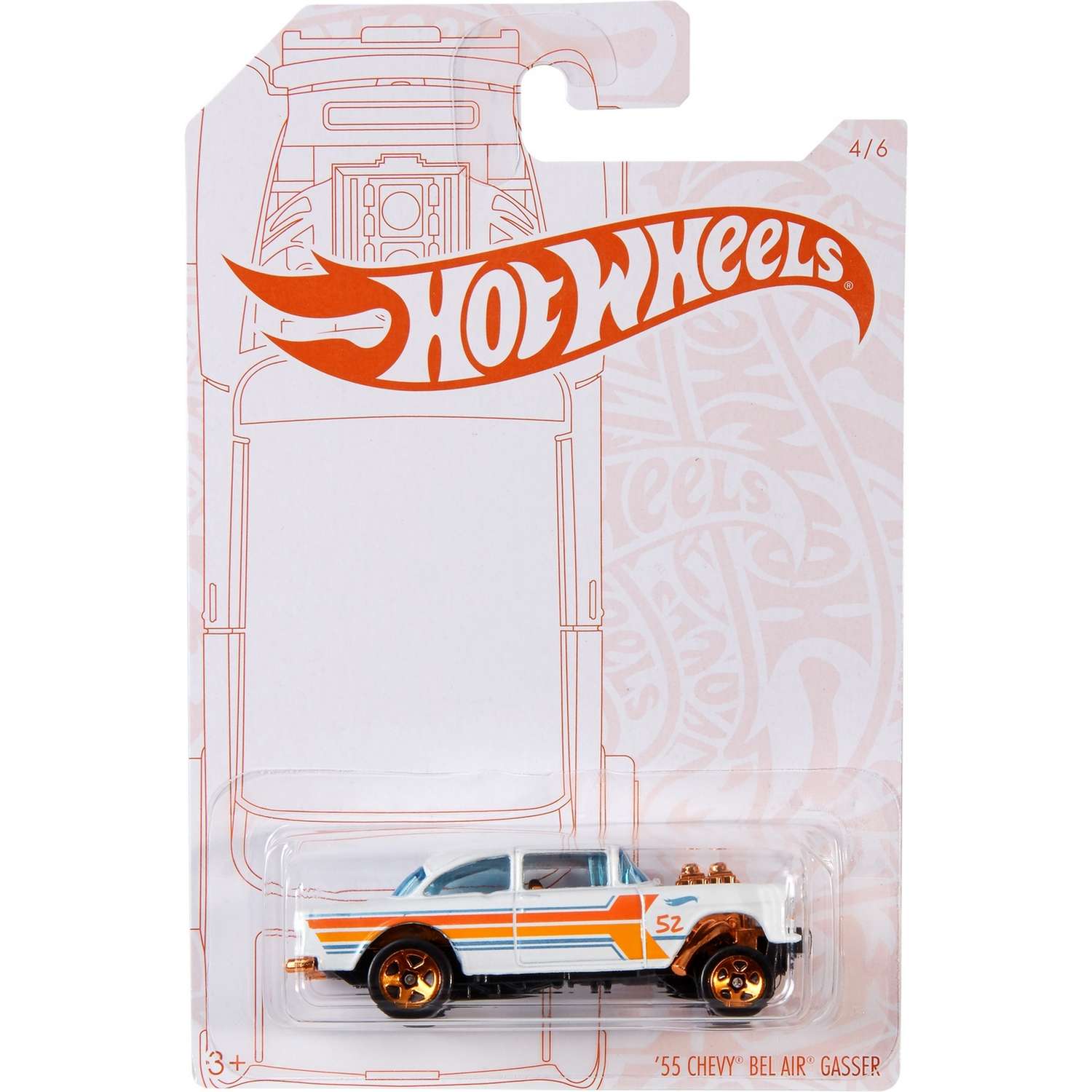 Машинка Hot Wheels Перламутр и хром 55 Бил Эйр Гассер премиальная GJW51 GJW48 - фото 2