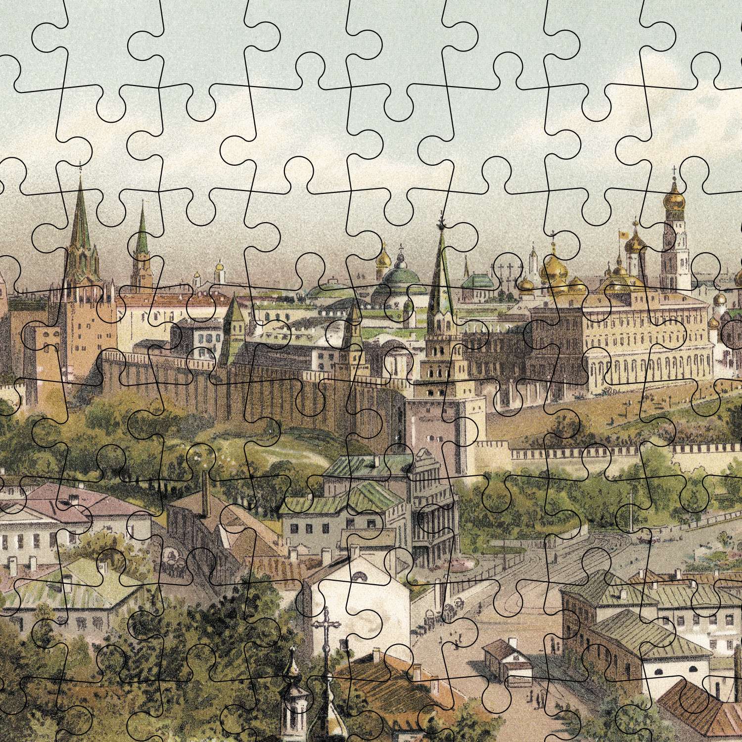 Пазл РУЗ Ко Ретро на подложке. Панорама Московского Кремля. - фото 2