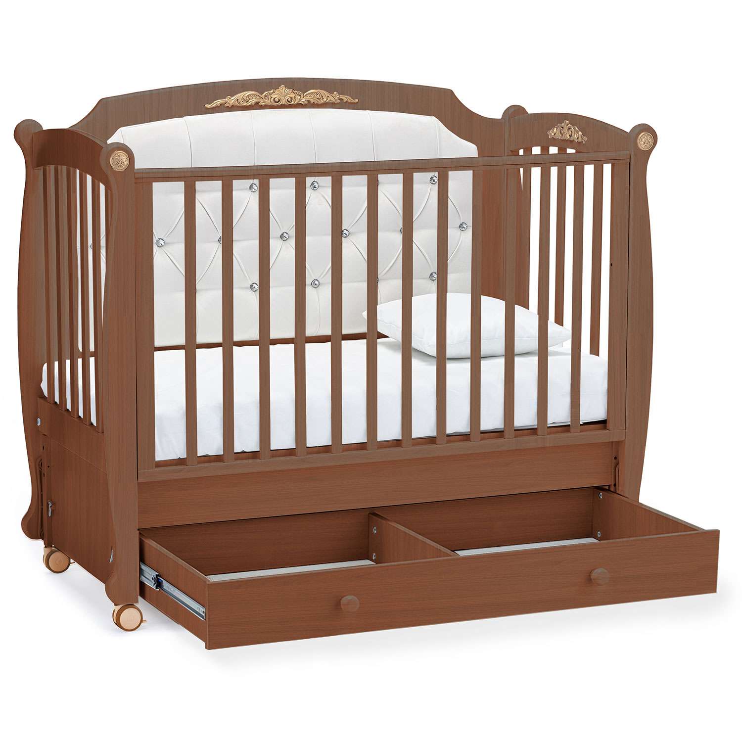 Кровать Nuovita Furore Swing с продольным маятником Noce scuro/Темный орех - фото 14