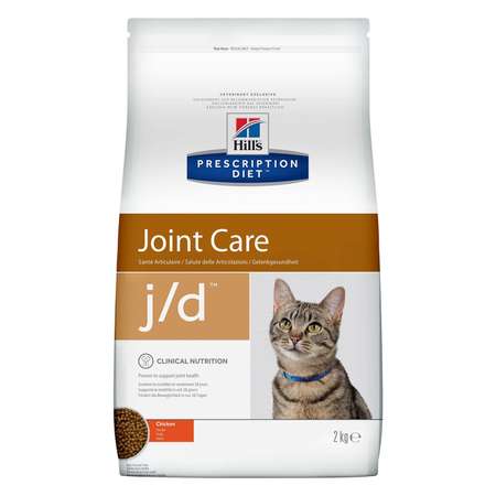 Корм для кошек HILLS 2кг Prescription Diet j/d Joint Care для здоровья суставов с курицей сухой