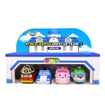 Набор игровой Robocar Poli машинки мини 4 шт MRT-760