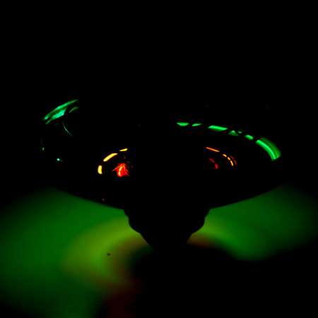 Летающая тарелка Автоград UFO датчик движения работает от аккумулятора цвет синий