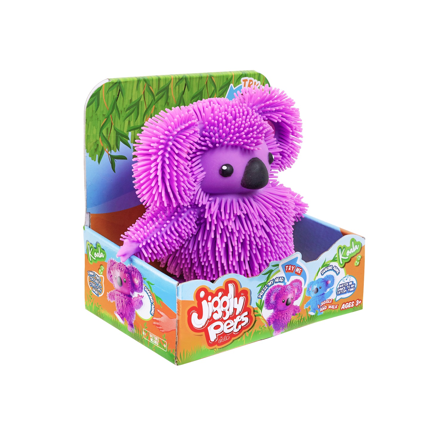 Игрушка Jiggly Pets Коала интерактивная Фиолетовая 40394 - фото 7