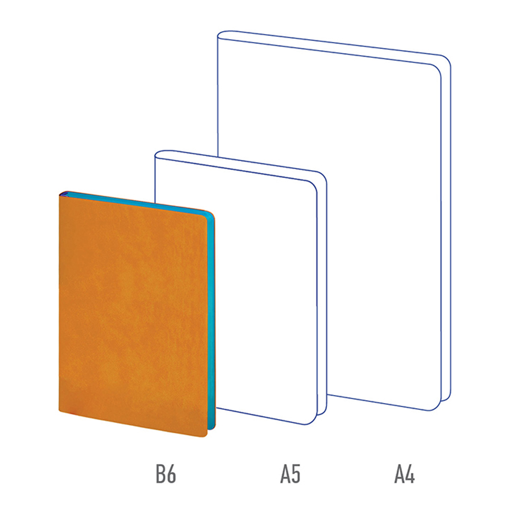 Ежедневник Berlingo недатированный В6 136 листов Fuze кожзам цветной срез оранжевый - фото 4