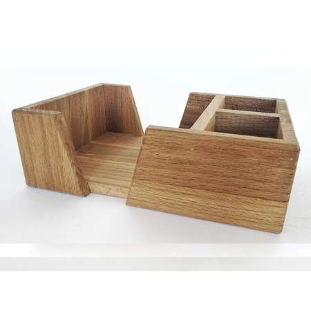 Салфетница-подставка Хозяюшка деревянная кухонная 21.5х14х7 см