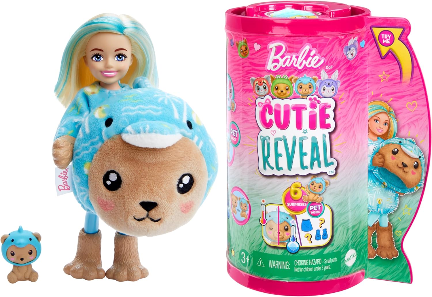 Кукла Barbie Cutie Reveal Mini Челси Медвежонок HRK30 HRK30 - фото 1