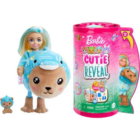 Кукла Barbie Cutie Reveal Mini Chelsea Costume Cuties Series Челси Медвежонок HRK30