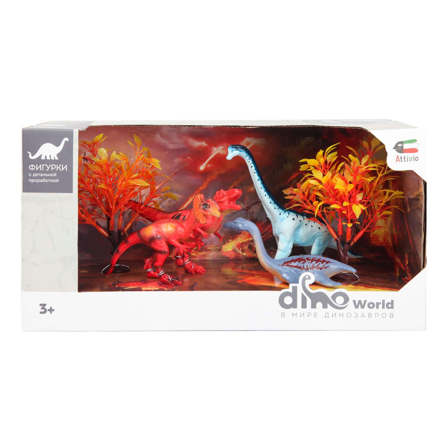 Набор фигурок Attivio Динозавры 4шт с аксессуарами OTG0936318 - фото 2