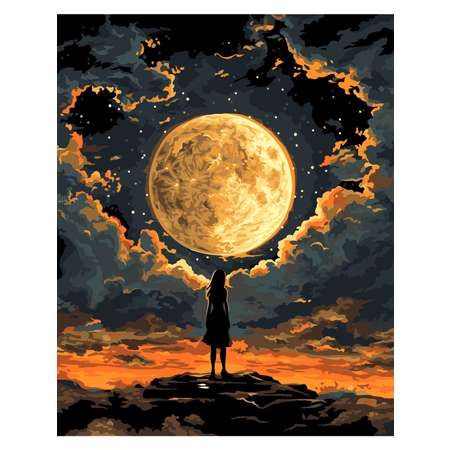 Картина по номерам Art sensation холст на деревянном подрамнике 40х50 см Небесное светило