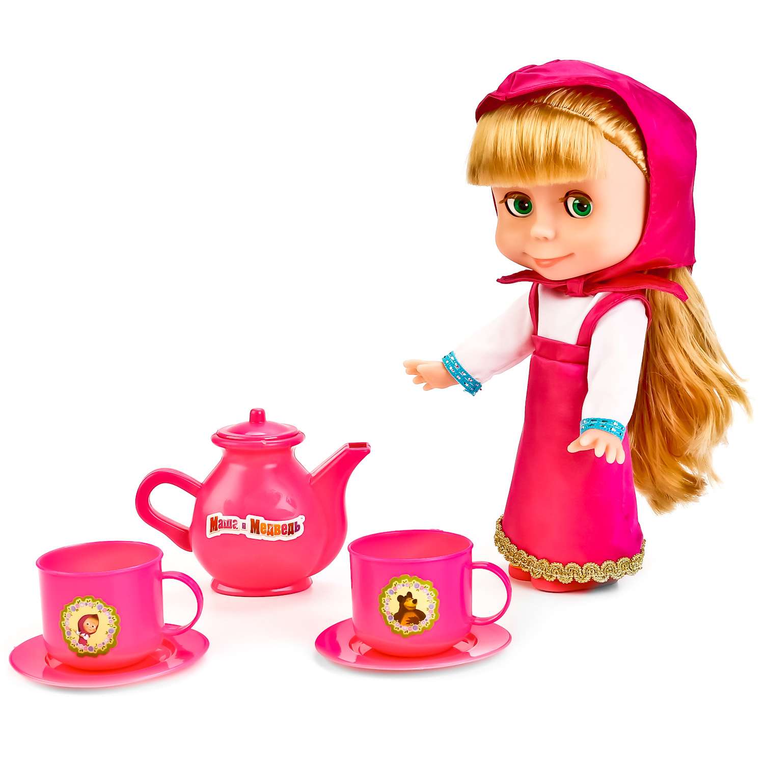 Кукла Маша и Медведь Маша с набором для чаепития (83033T (9) 246764 - фото 1