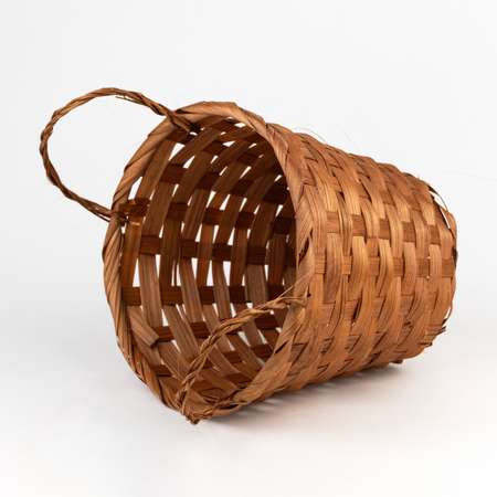 Кашпо плетеное Азалия Декор из бамбука D17хH15см коричневый