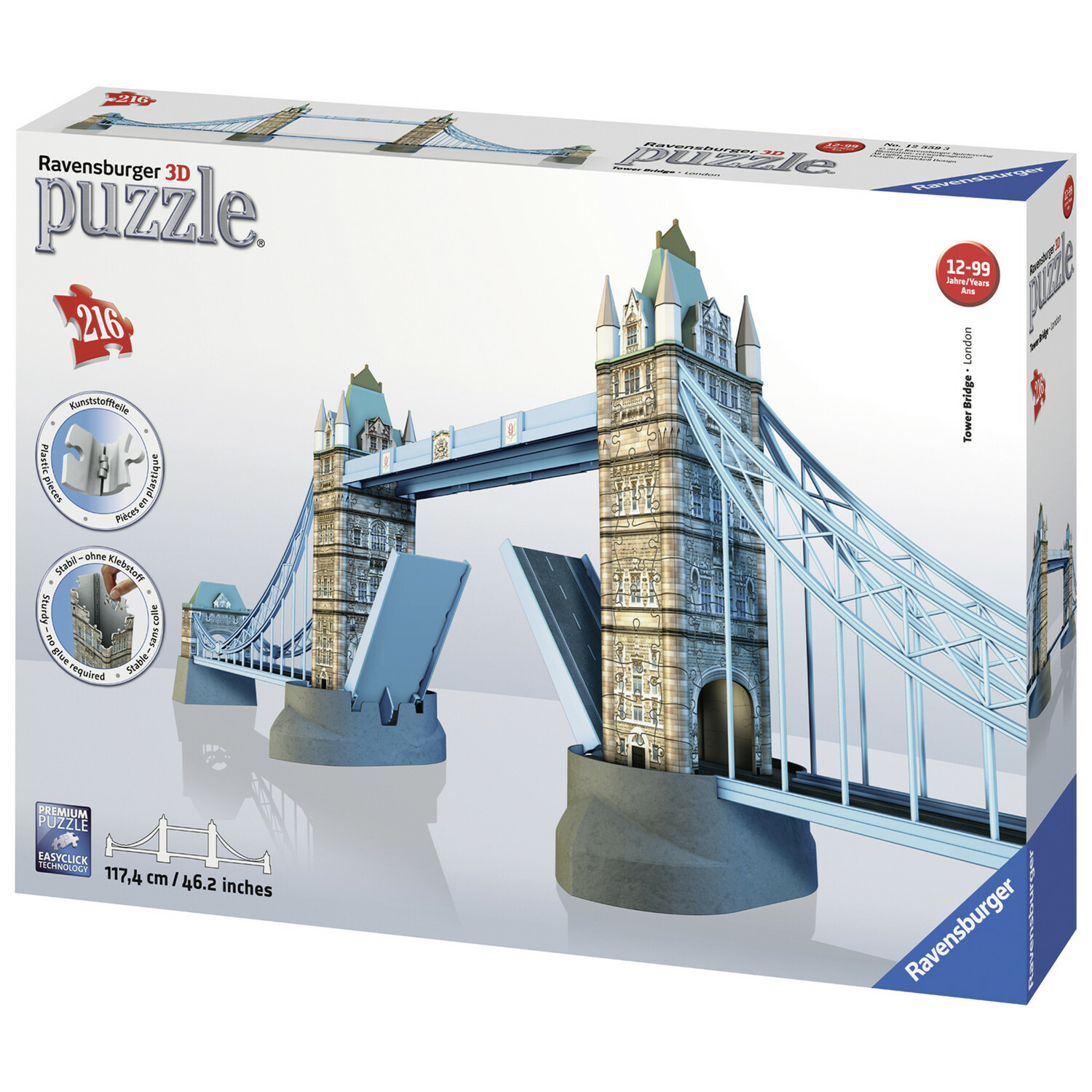 Пазл 3D Ravensburger Тауэрский мост в Лондоне 216элементов 12559 - фото 3