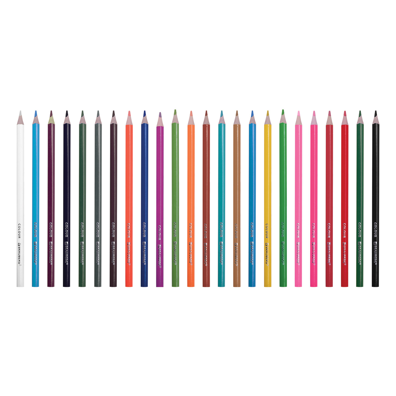Карандаши цветные Brauberg художественные для рисования 24 цвета с мягким грифелем - фото 7