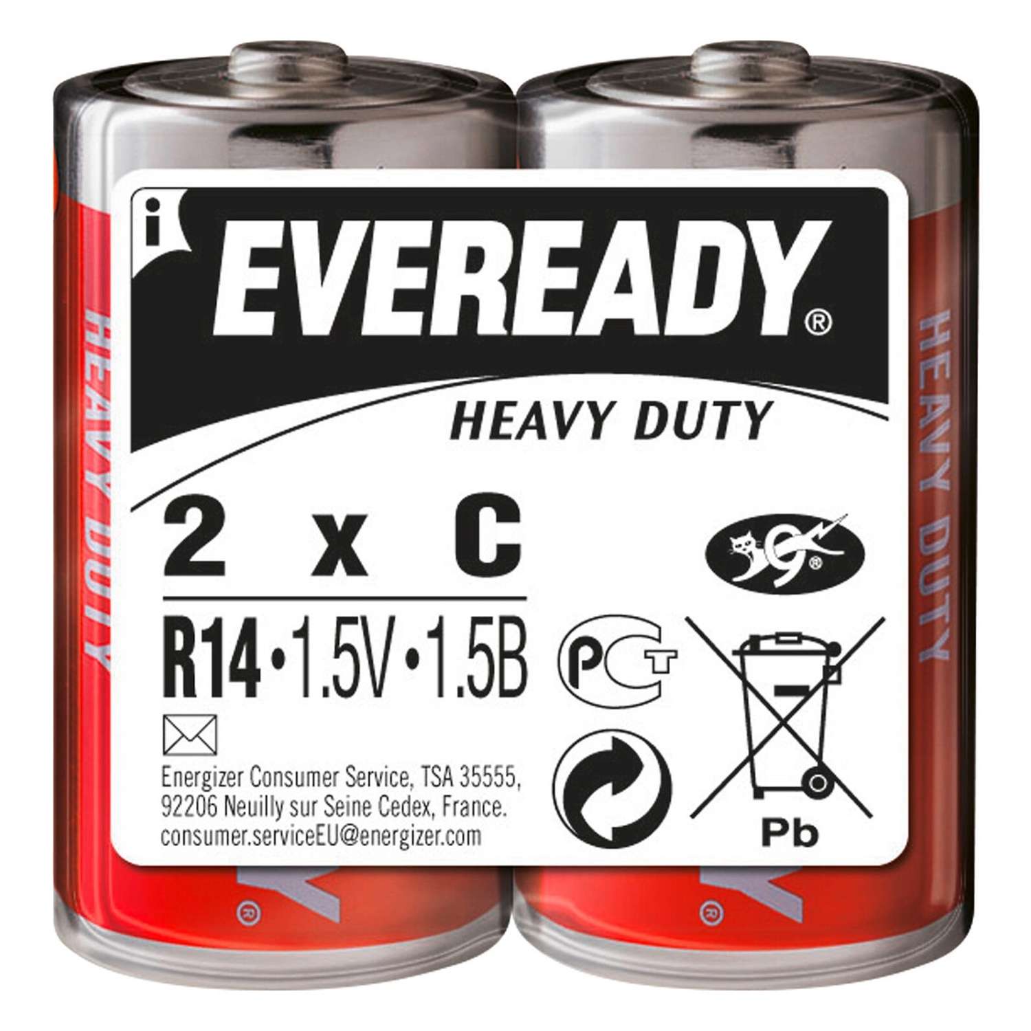 Батарейка Eveready HD R14 2хС - фото 1