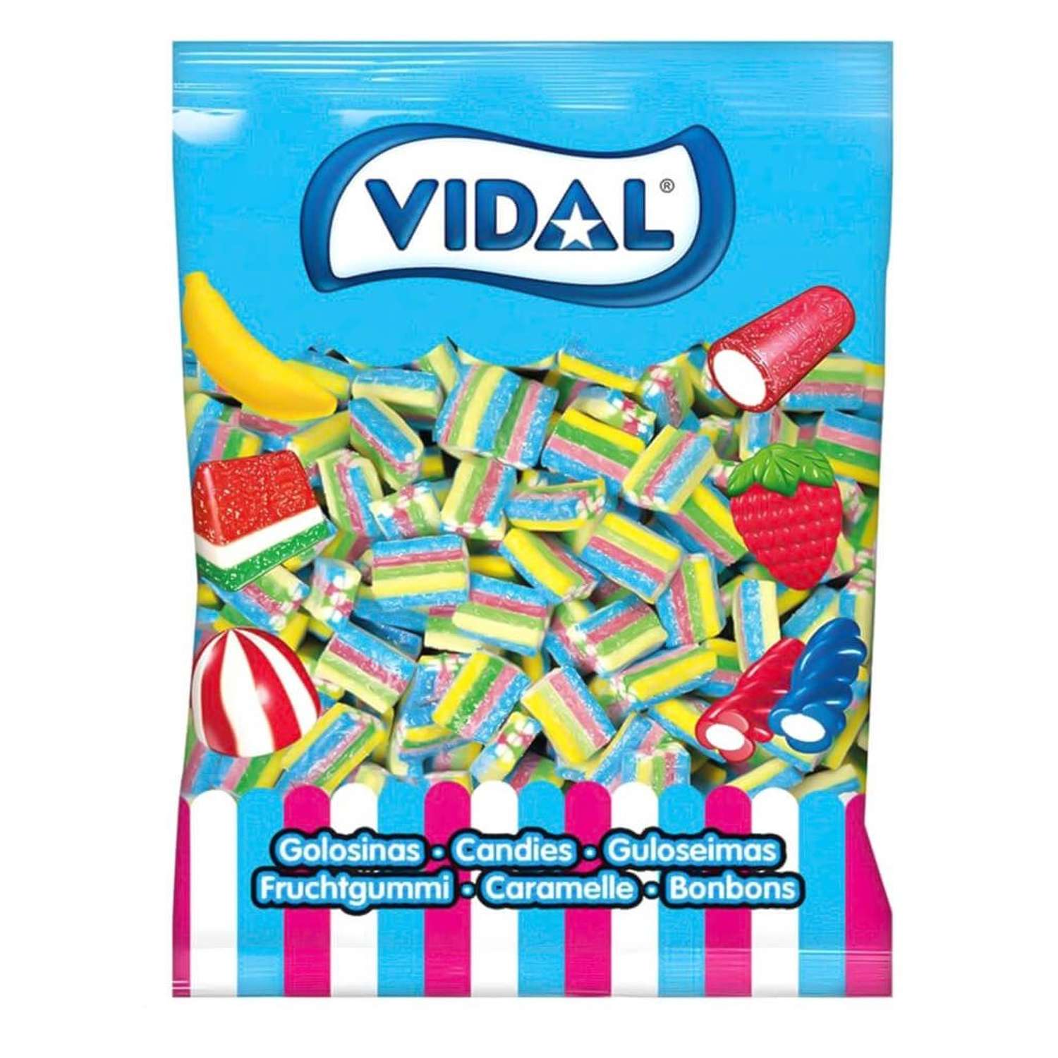 Мармелад жевательный Vidal Разноцветные кирпичики 1 кг - фото 1