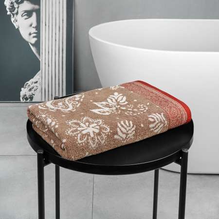 Полотенце для лица и рук Arya Home Collection велюровое махровое большое 70х140 Diana для ванной