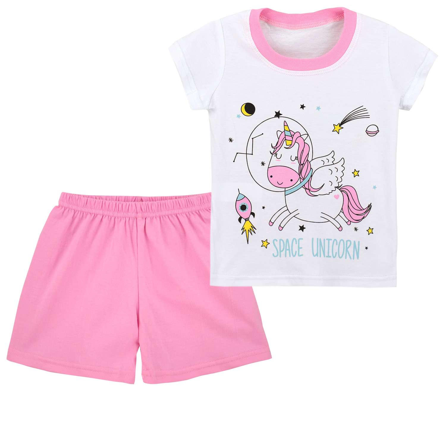 Пижама Babycollection ЦБ-00030232белый розовый - фото 4