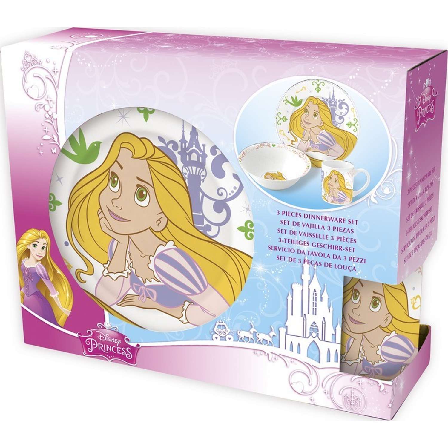 Набор керамической посуды STOR в подарочной упаковке Snack Set Rapunzel Princess (3 шт.) - фото 2