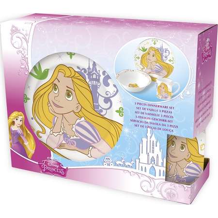 Набор керамической посуды STOR в подарочной упаковке Snack Set Rapunzel Princess (3 шт.)