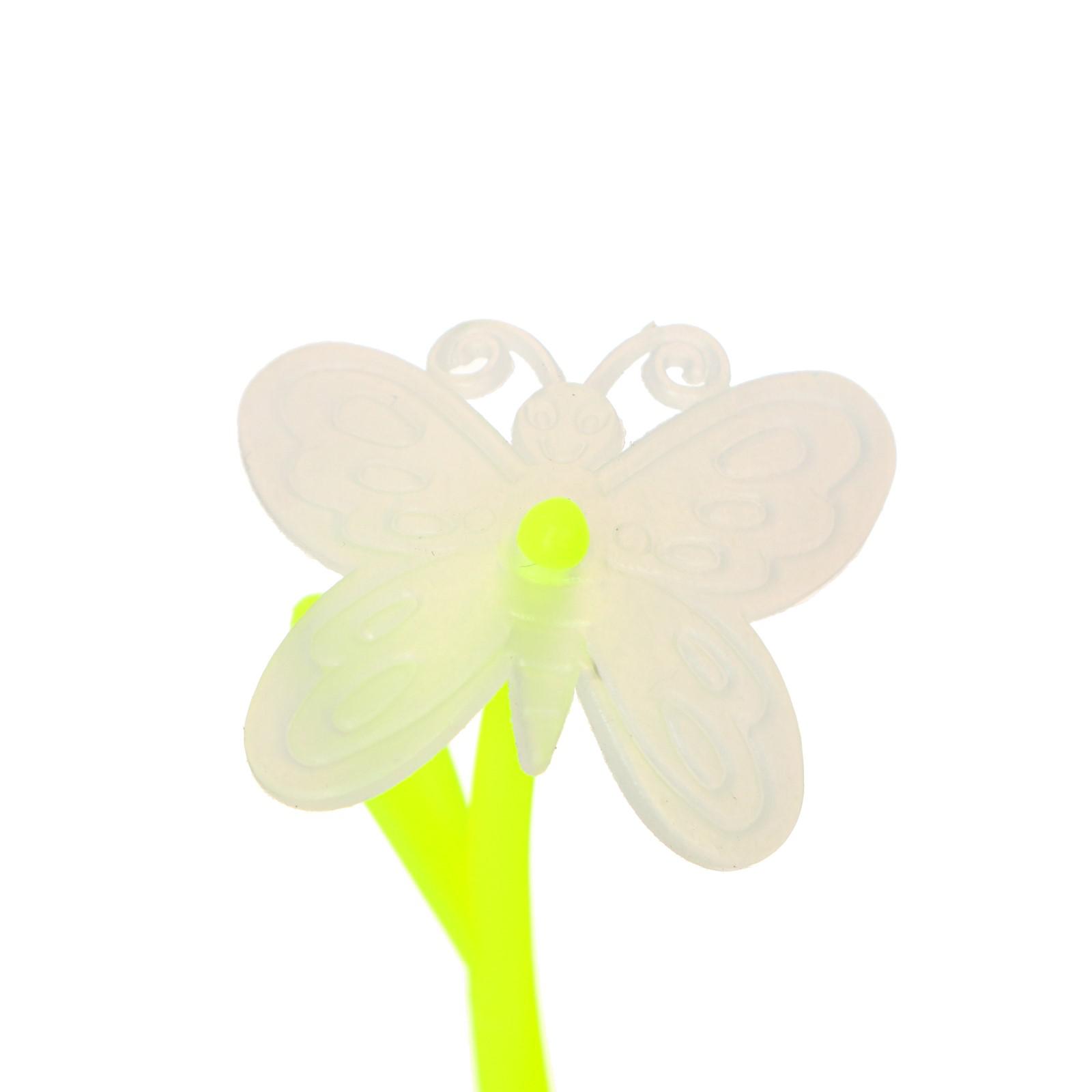 Ручка Sima-Land гелевая «Бабочка» светится при ультрафиолете цвет желтый - фото 2