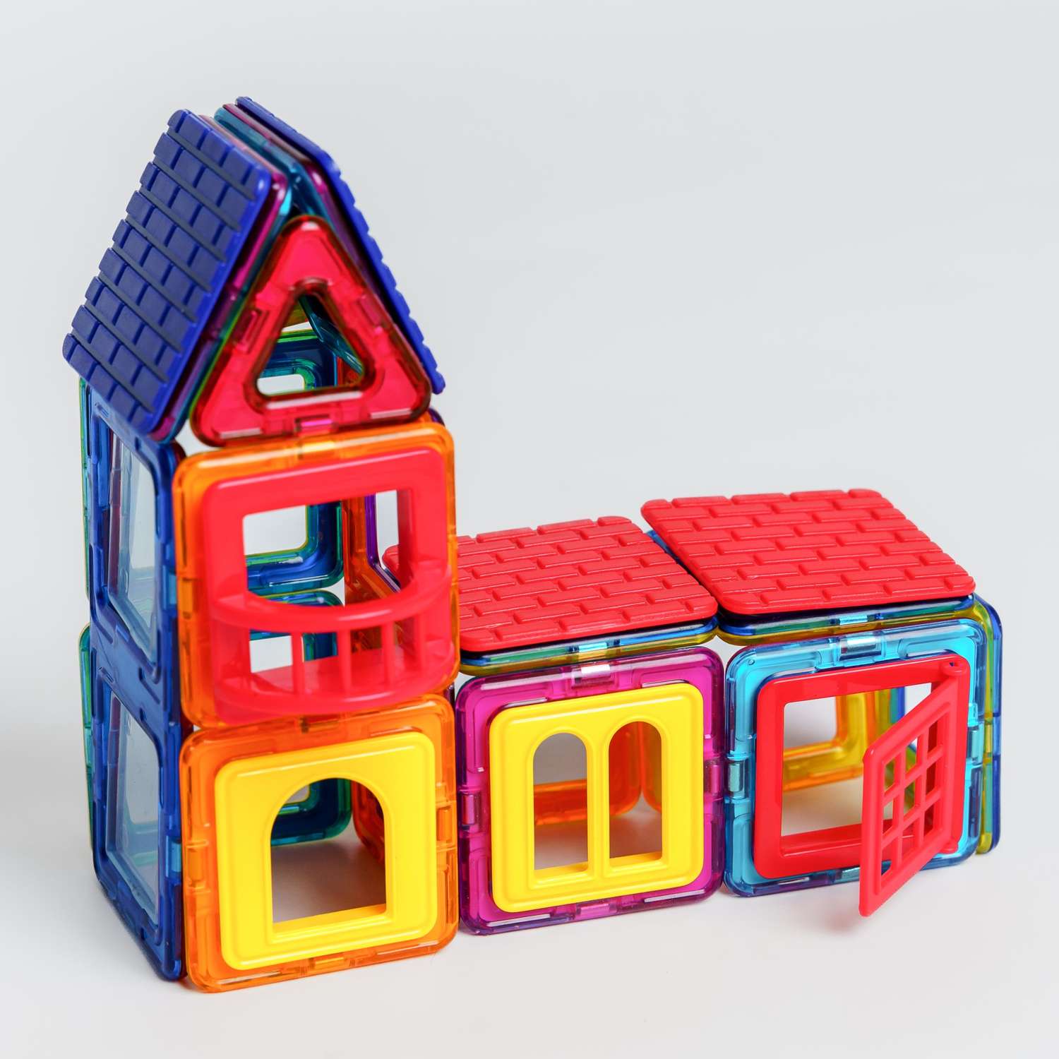 Конструктор Крибли Бу магнитный пластиковый сборный/детская развивающая игрушка с крупными деталями 38 элементов - фото 1