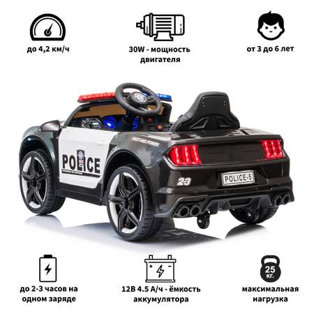 Электромобиль TOMMY Mustang Police-5 черный