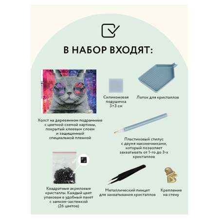 Алмазная мозаика ТРИ СОВЫ Кошачий космос