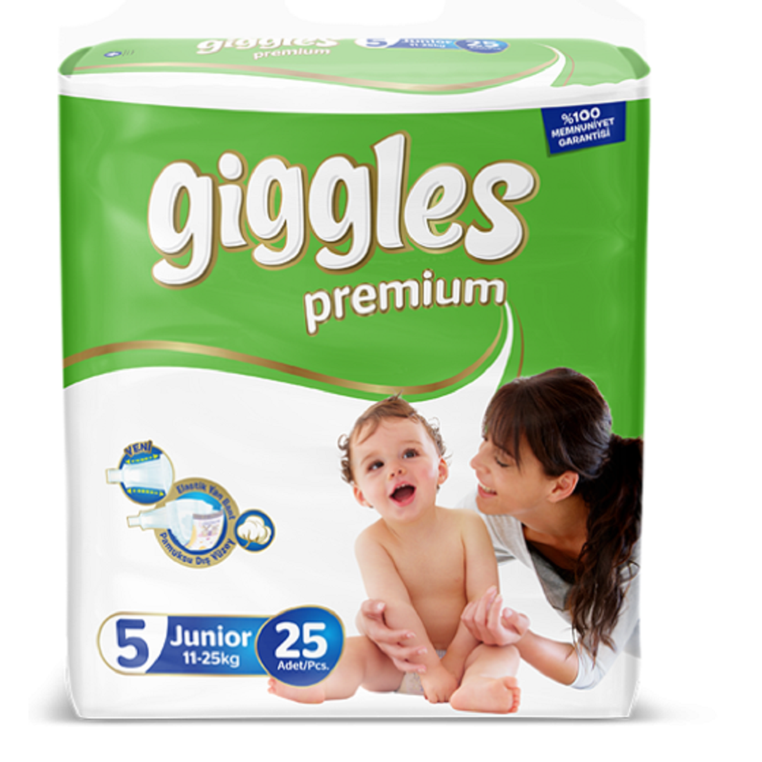Подгузники Giggles Premium Twin Junior 5 11-25кг 25шт - фото 1