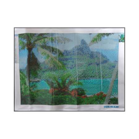 Алмазная мозаика Seichi Пейзаж с пальмами 30х40 см