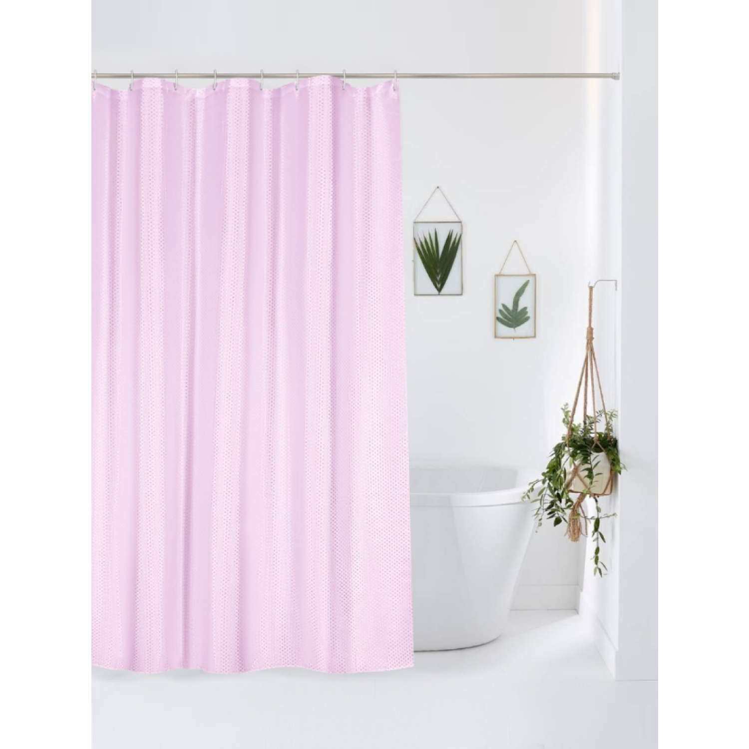 Штора для ванной Great Way розовый 180х180 см - фото 1