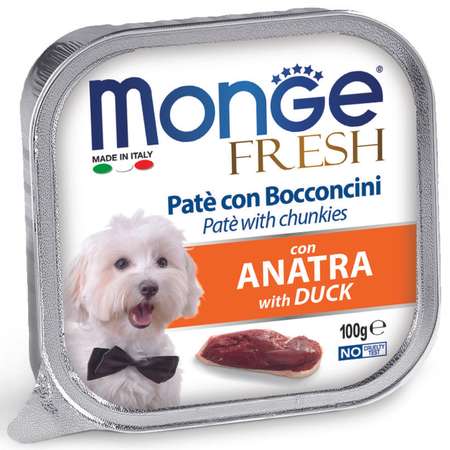 Корм для собак MONGE Dog Fresh утка консервированный 100г