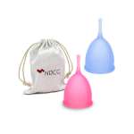 Менструальная чаша NDCG Comfort Cup Set 2 шт M Blue + M Pink