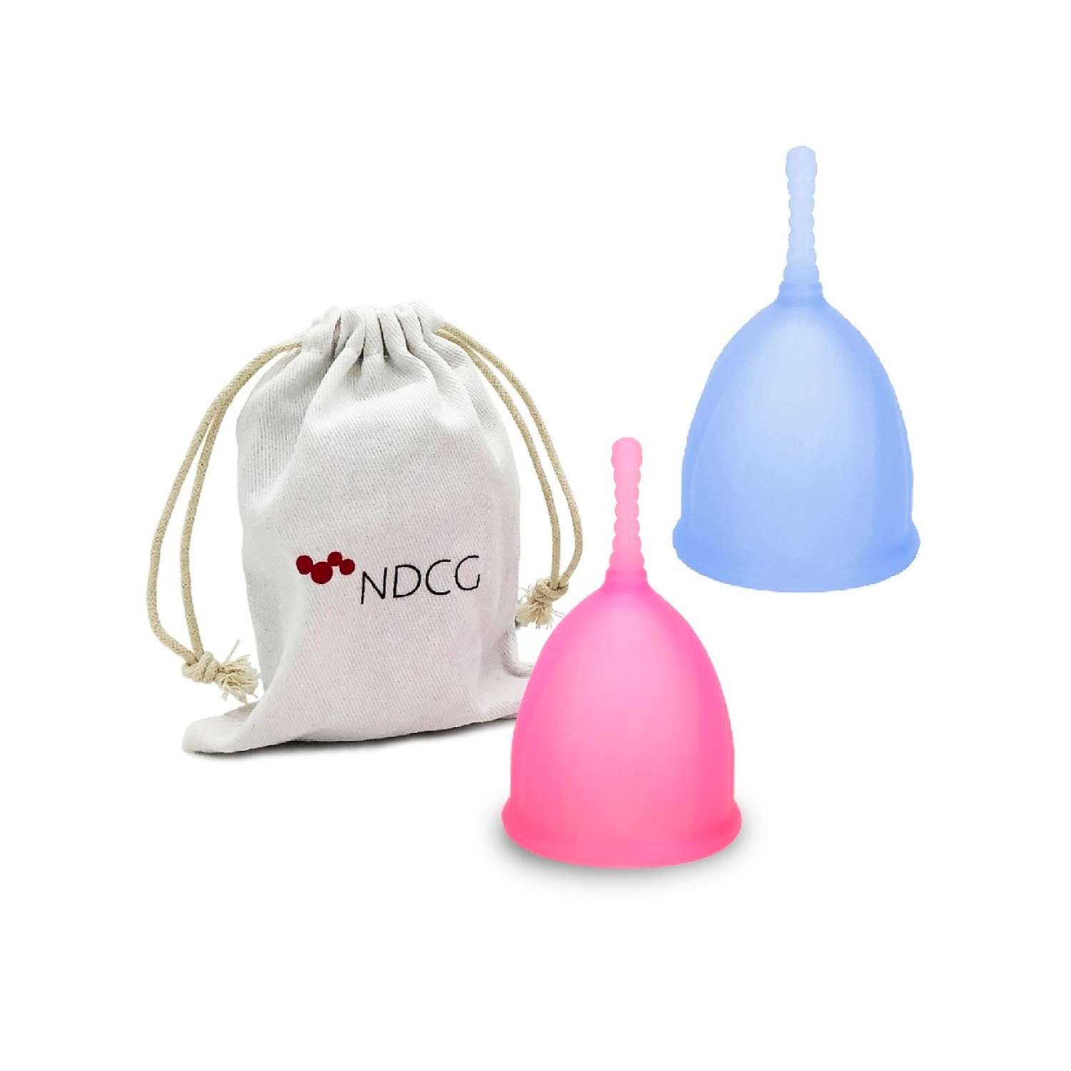 Менструальная чаша NDCG Comfort Cup Set 2 шт M Blue + M Pink - фото 1