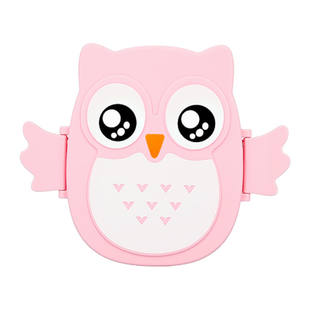 Ланч-бокс FUN Owl pink 16 см - фото 1