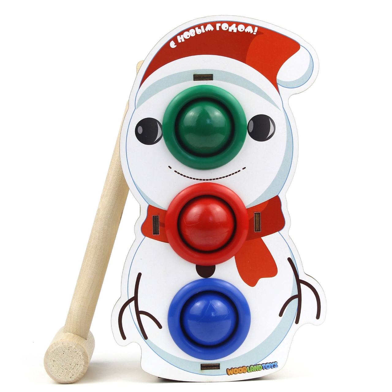 Стучалка WOODLANDTOYS «Снеговик» 148121 - фото 2