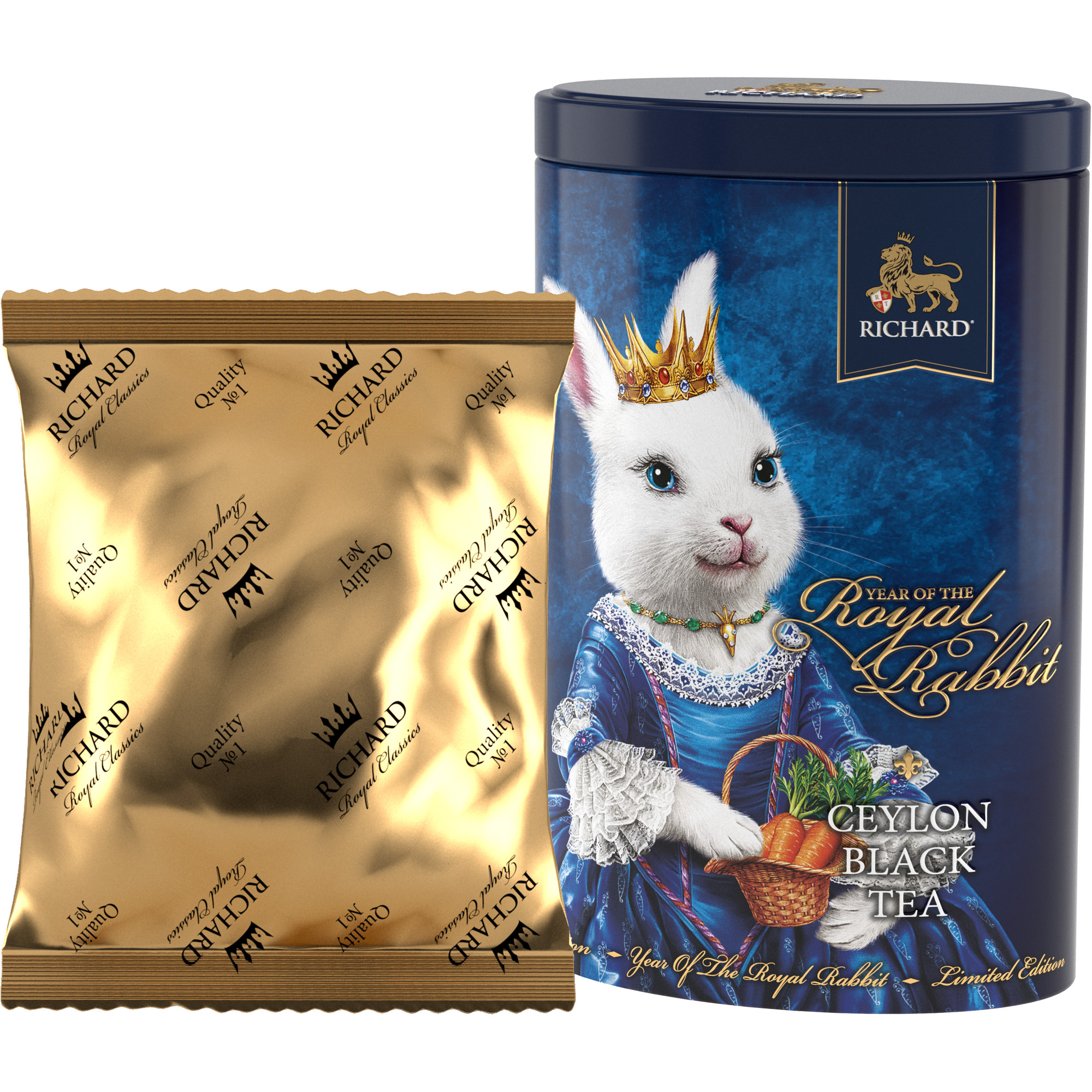 Чай черный крупнолистовой Richard Year of the Royal Rabbit с символом нового года принцесса 80 гр - фото 3