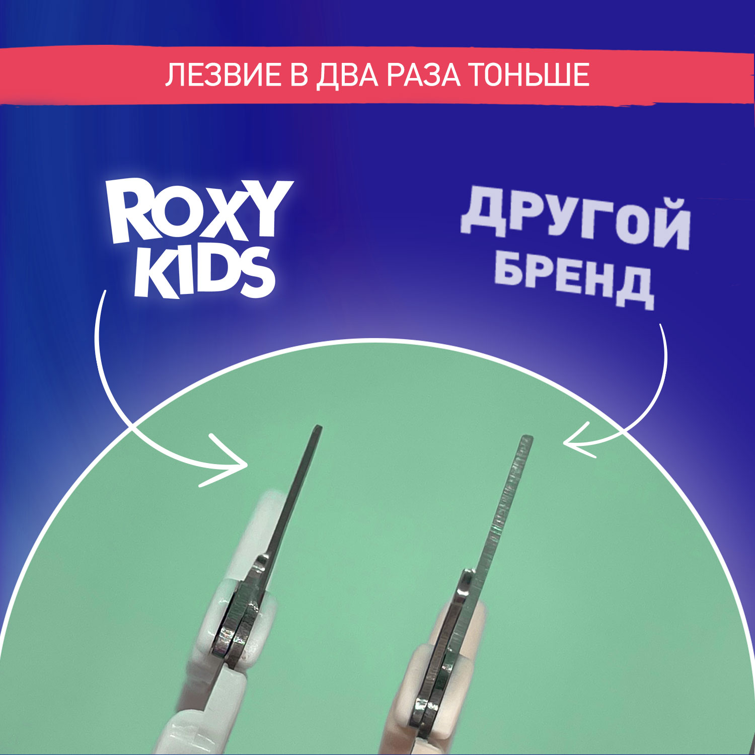 Маникюрные ножницы ROXY-KIDS для новорожденных и малышей цвет голубой - фото 2