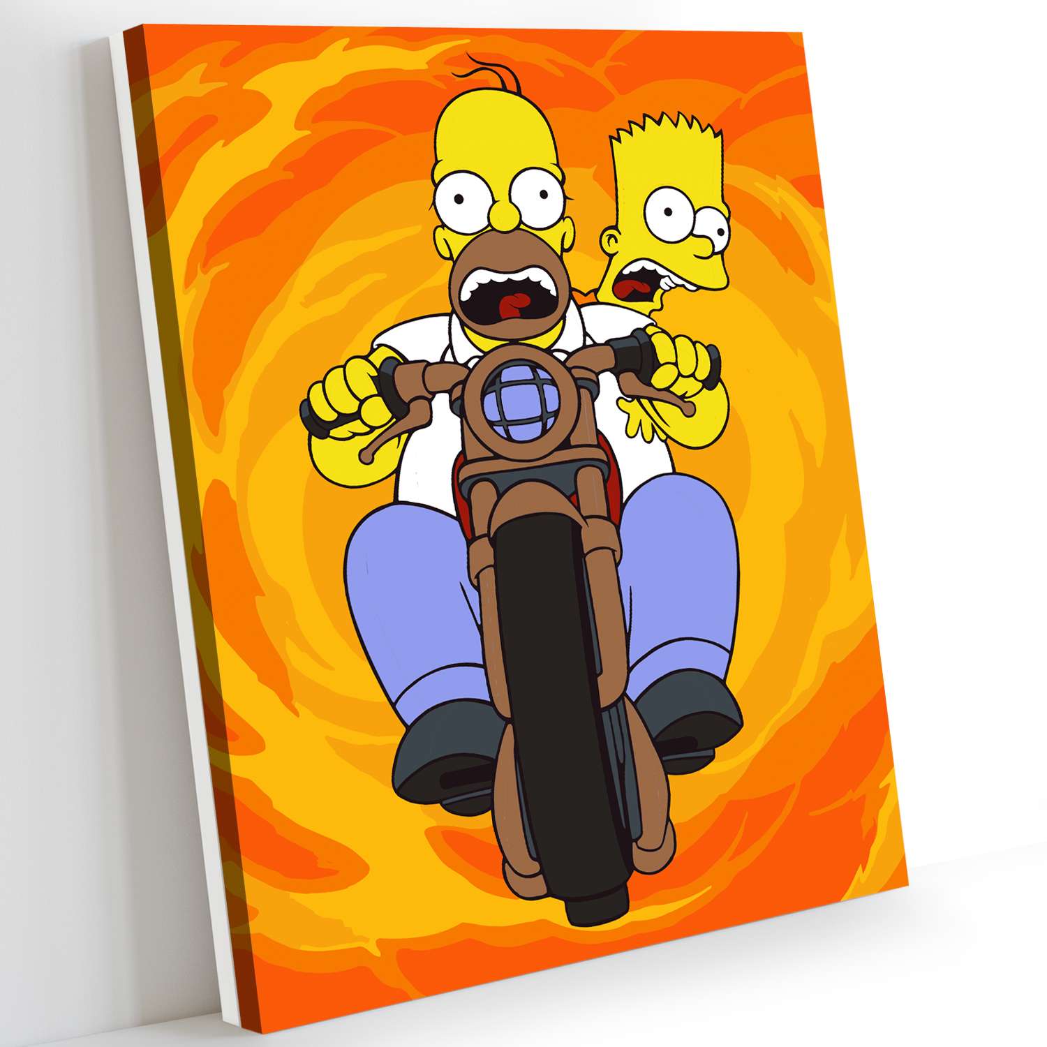 Картина по номерам Art on Canvas Симпсоны на байке холст на подрамнике 40х50 см - фото 7