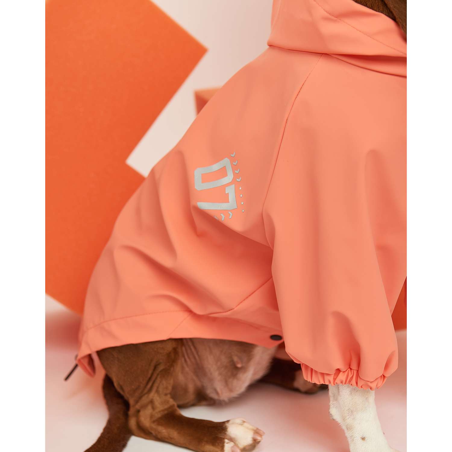 Куртка-дождевик для собак Zoozavr розовый 55 - фото 12
