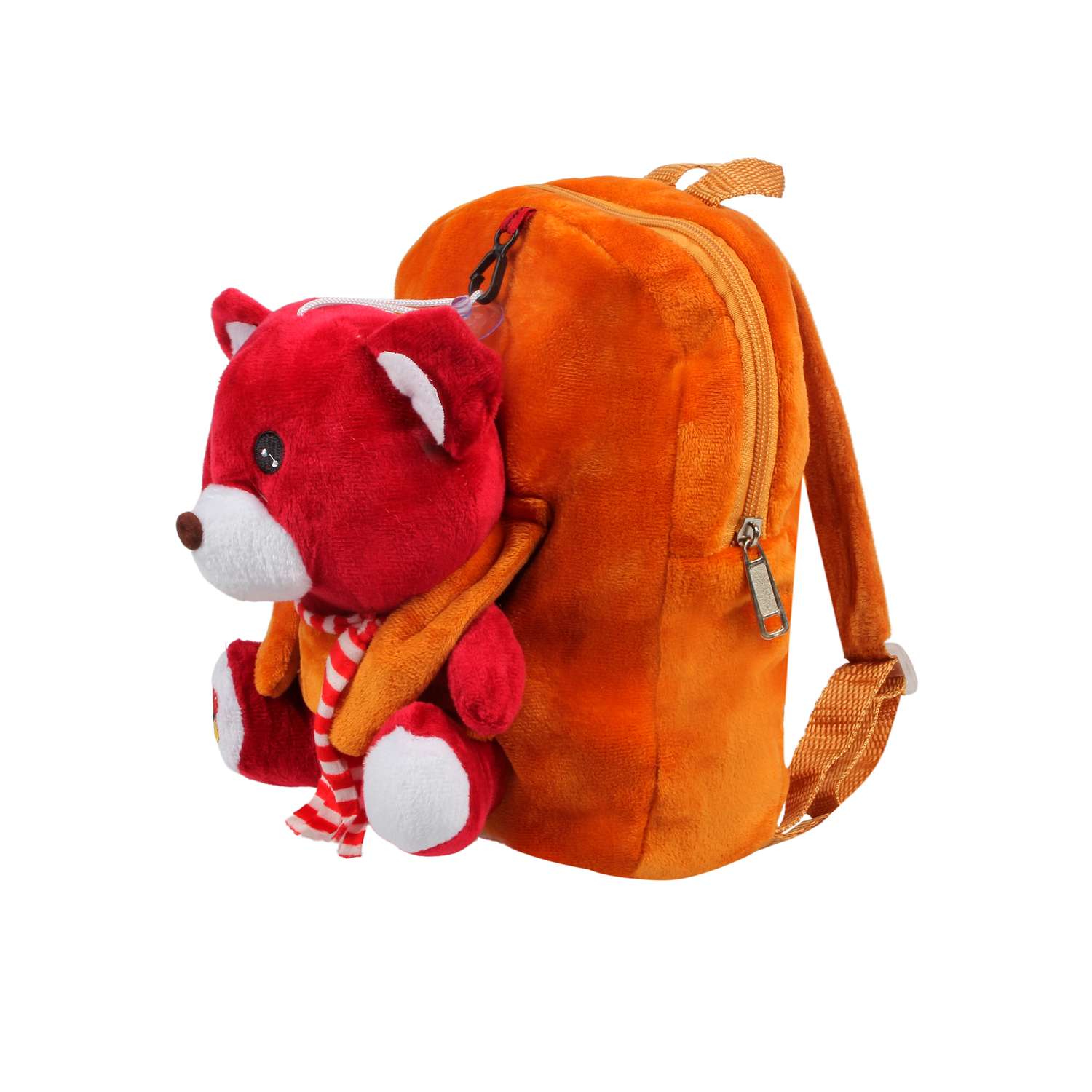 Рюкзак с игрушкой Little Mania коричневый Мишка бордовый - фото 2