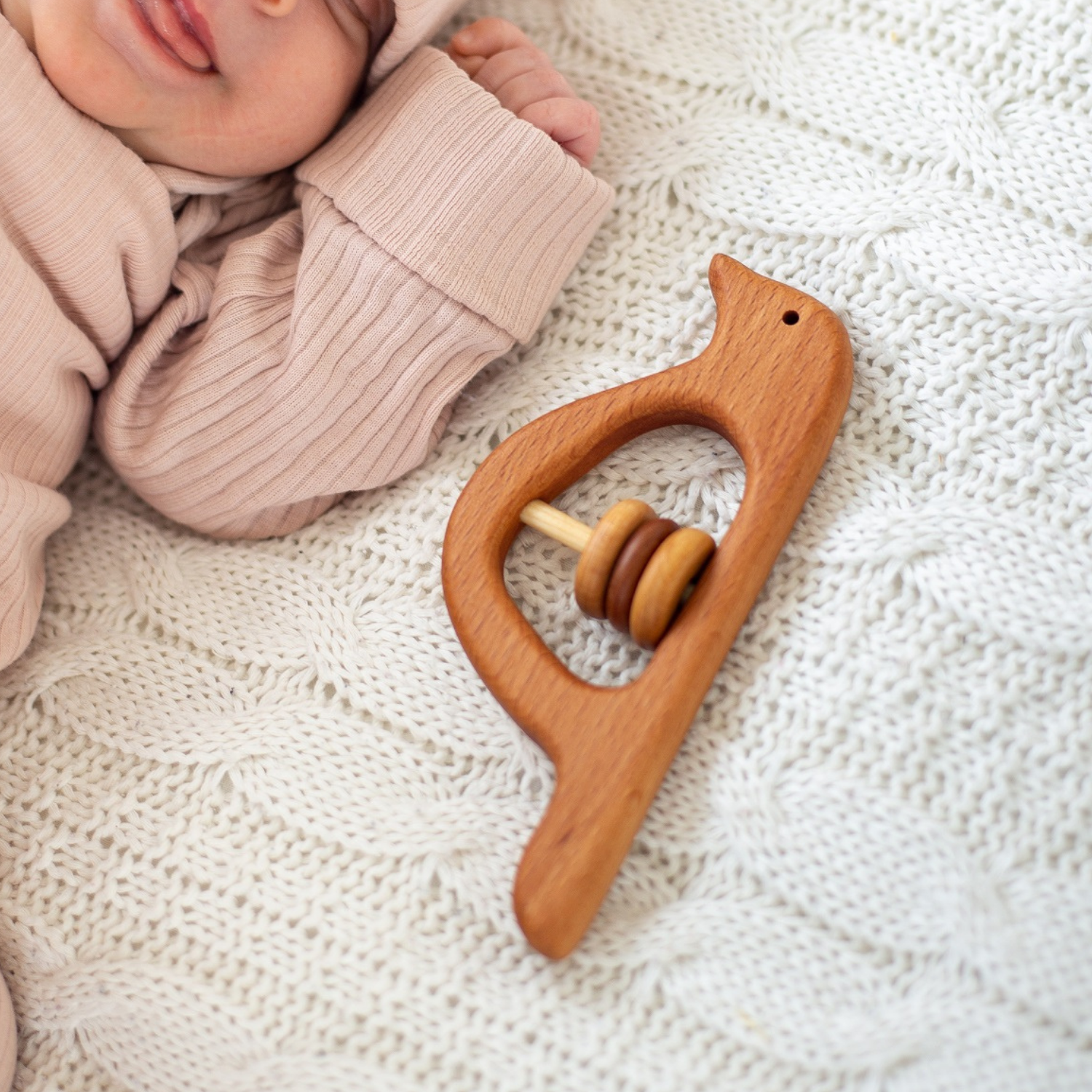 Погремушка деревянная Mag Wood Птичка для новорожденных - фото 2