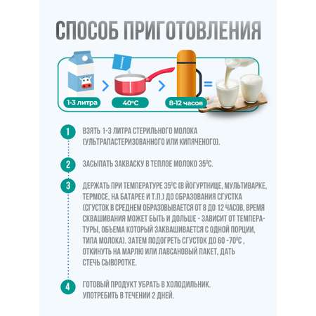 Закваска Полезная Партия Творог 10 порций