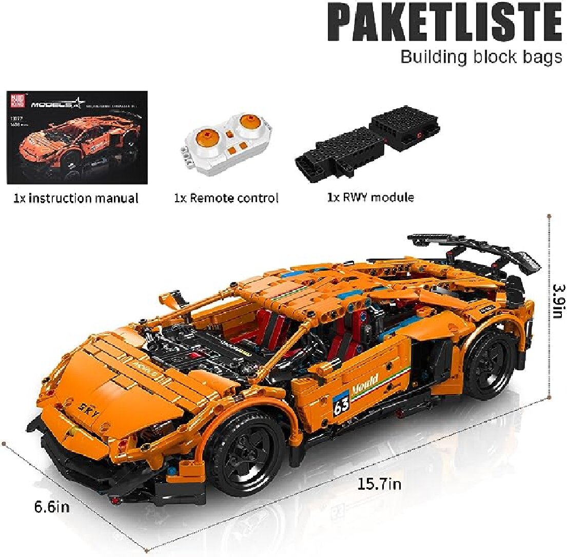 Конструктор Mould King 13177 Спорткар Lamborghini Aventador SVJ - фото 14