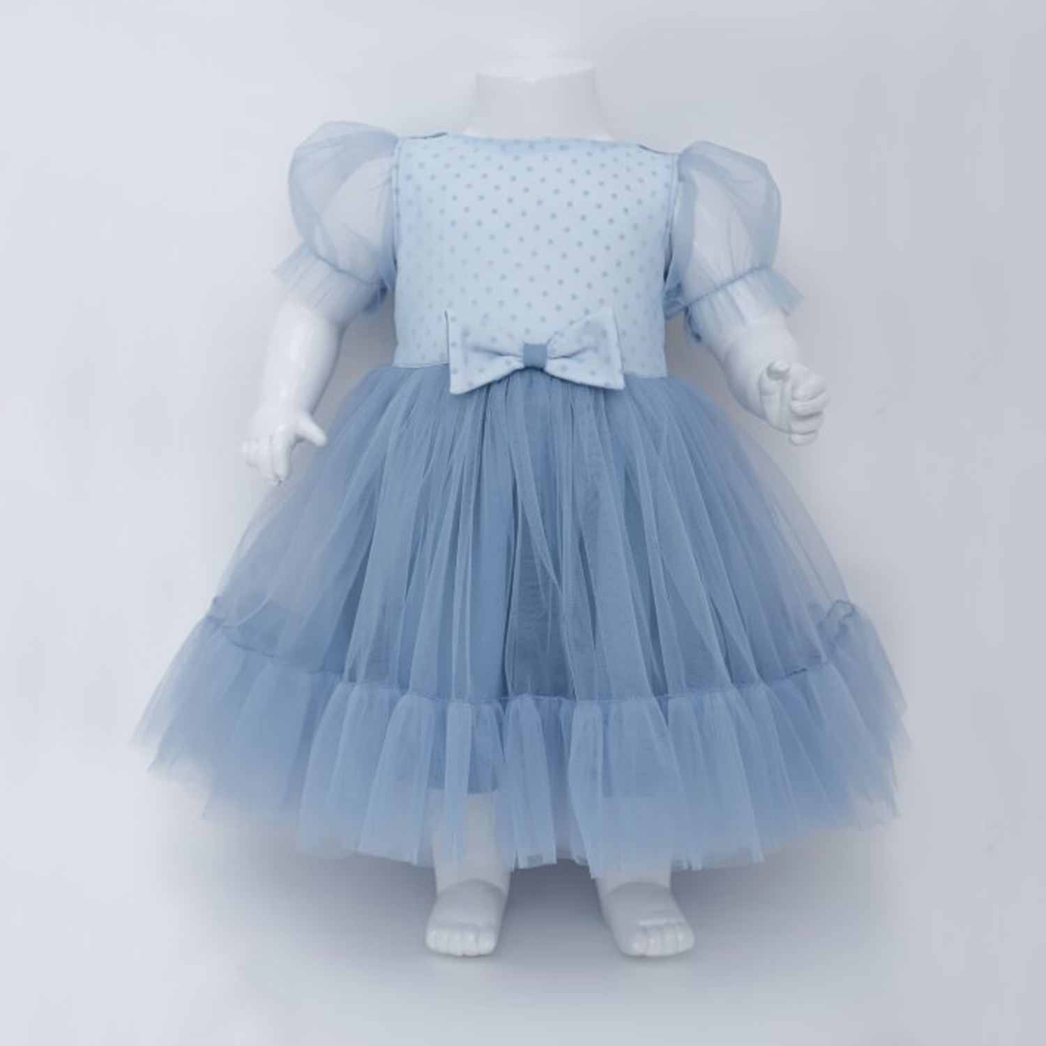 Платье Trendyco kids ТК457/пыльный деним - фото 6