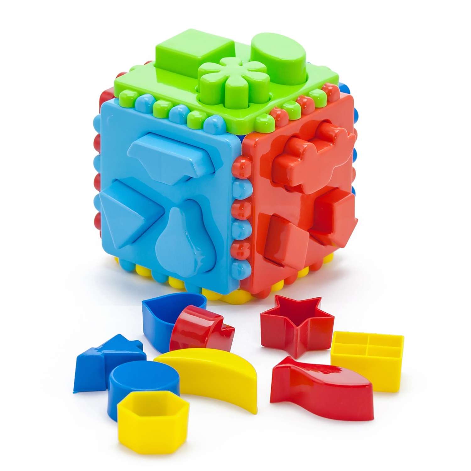 Развивающие игрушки БИПЛАНТ для малышей Набор Игра Зайкина горка №1 + Игрушка Сортер кубик логический большой - фото 4