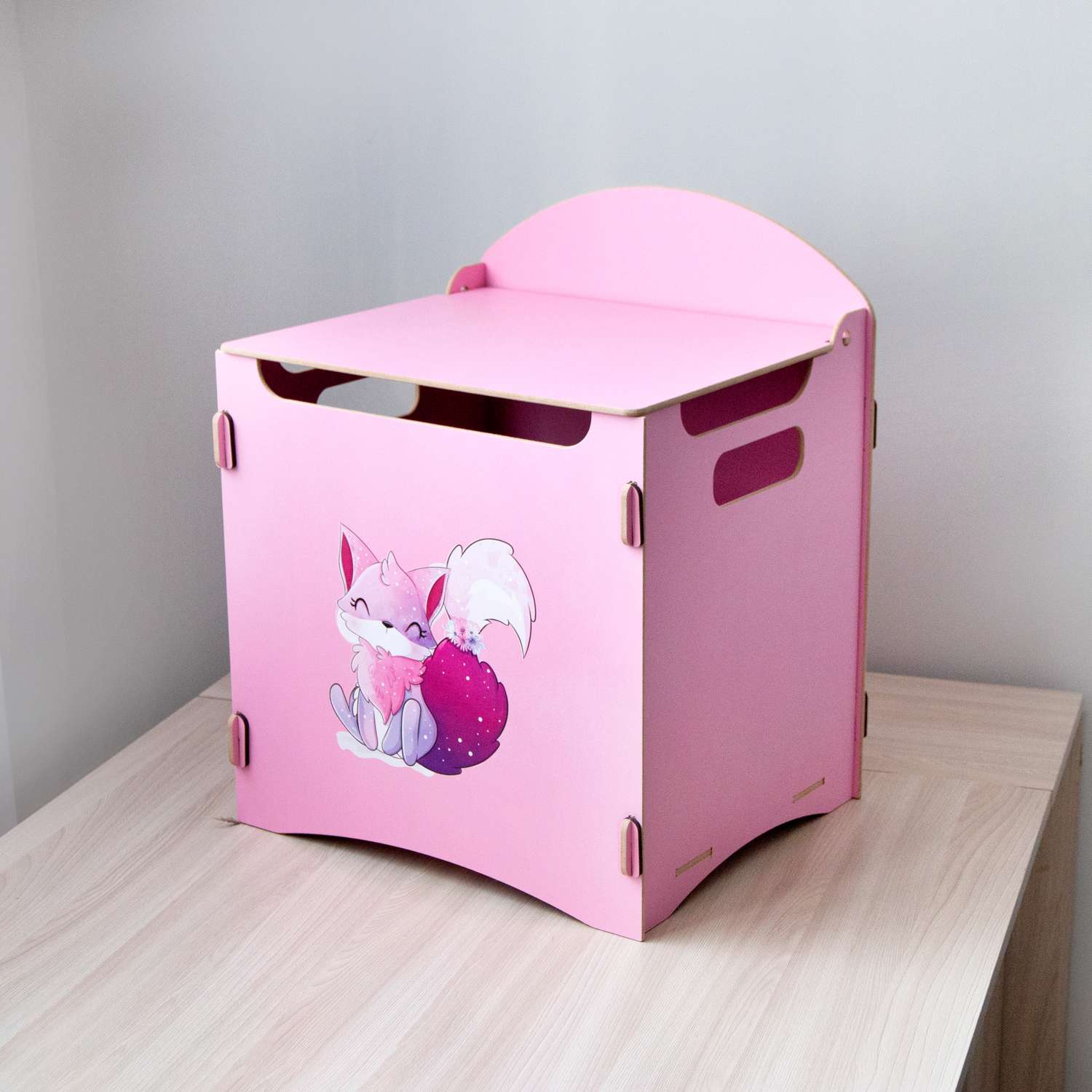 Ящик для хранения игрушек Alubalu розовый - фото 1