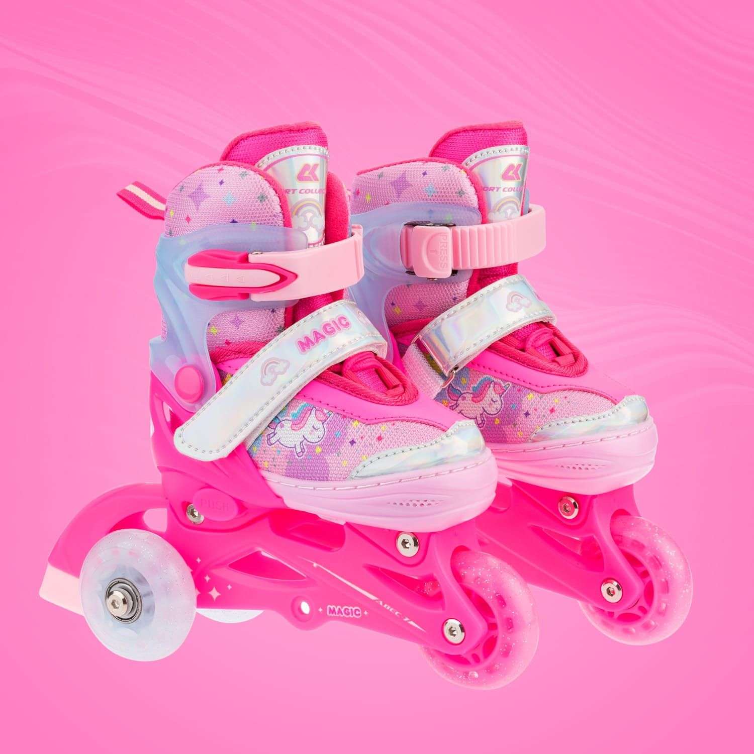 Раздвижные роликовые коньки Sport Collection Magic Pink XS 25-28 - фото 6