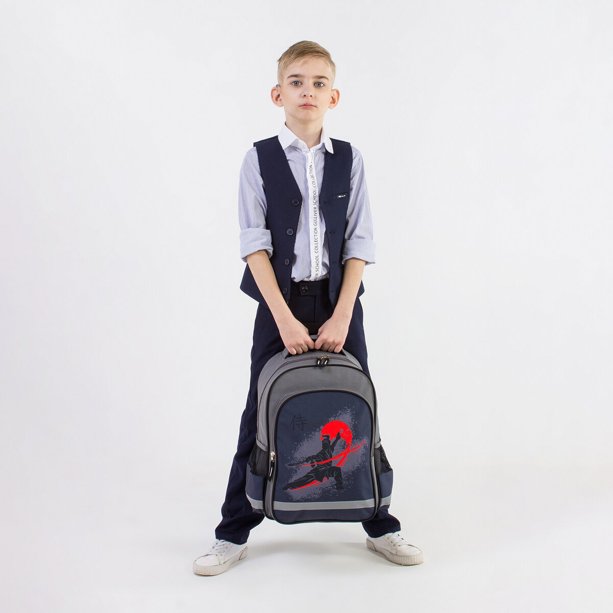 Рюкзак Пифагор школьный для мальчика Samurai - фото 7