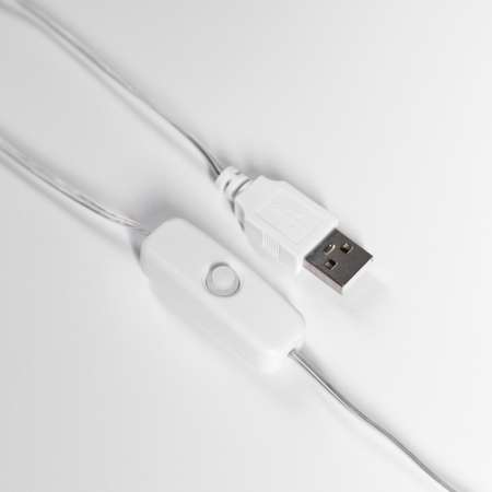 Светодиодная фигура Sima-Land «Ёлка» 27×53×23 см пластик USB свечение белое