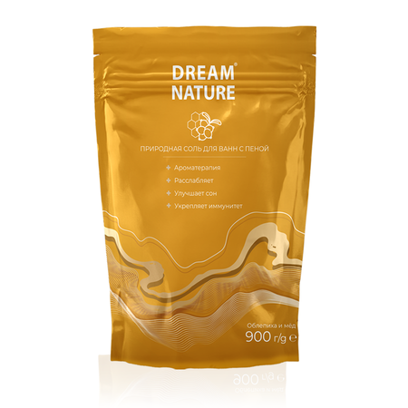 Соль с пеной для ванн Dream Nature Облепиха и мед 900г